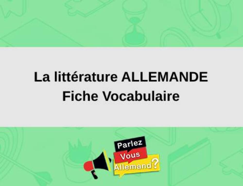 Dire la date en allemand Fiche Vocabulaire Vocabulaire